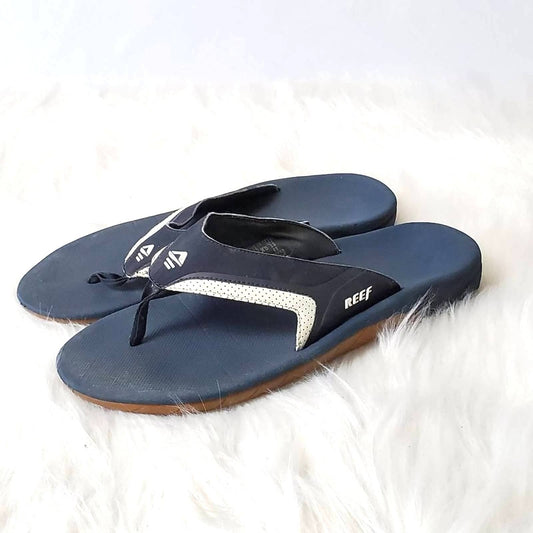 Reef Leather Fanning Sandals - 12