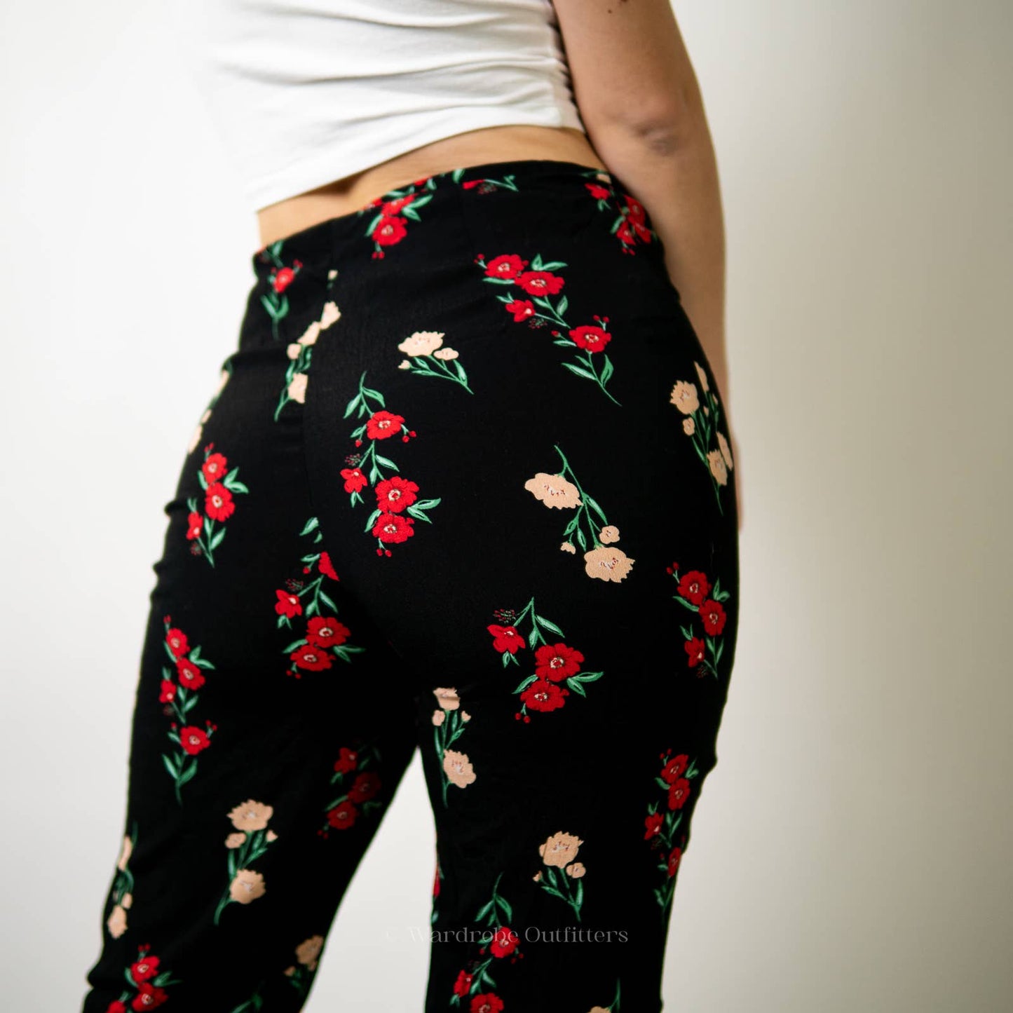 F21 Floral Wide Leg Pants - S