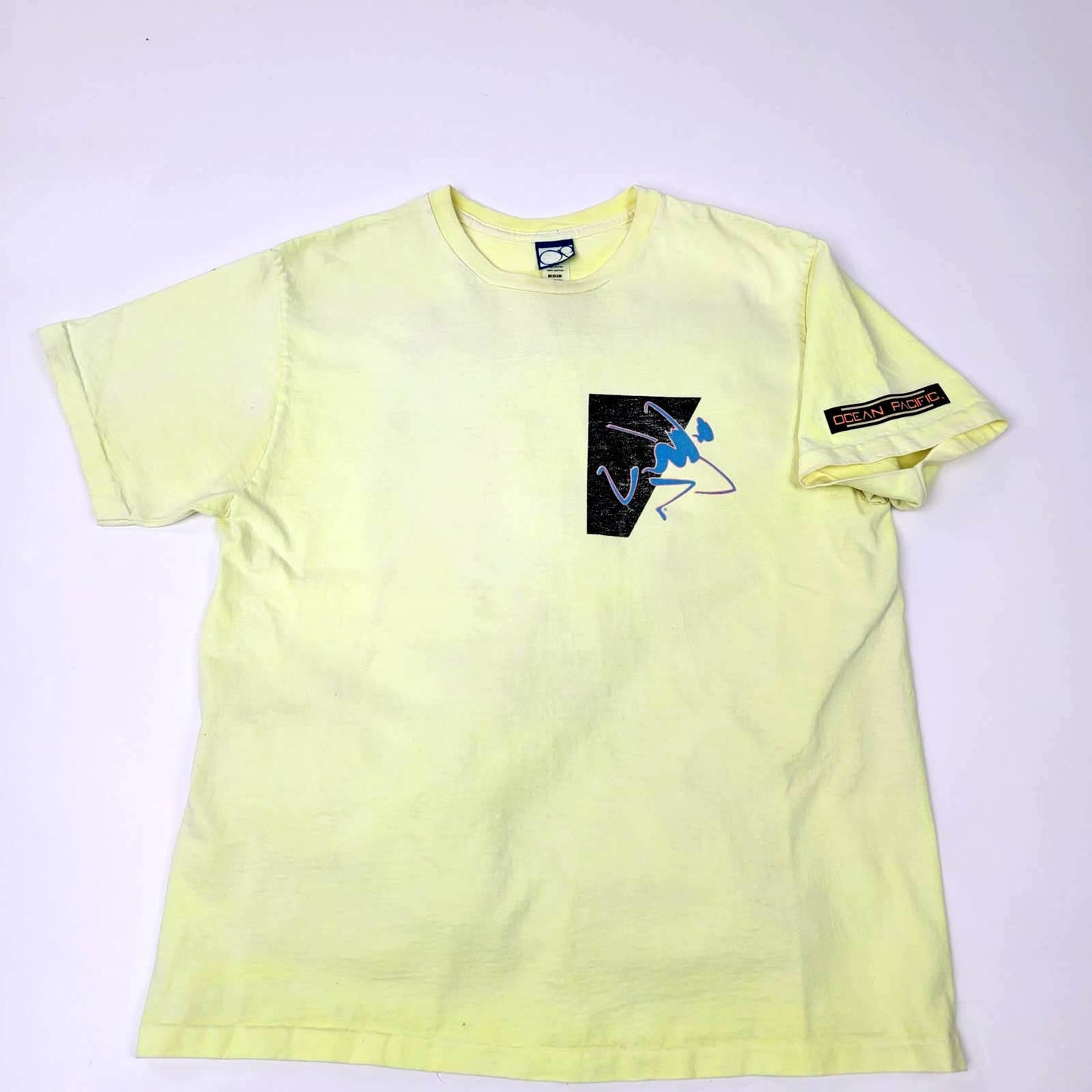 Rare Vintage 90s Neon Ocean Pacific Single Stitch Tee - M
