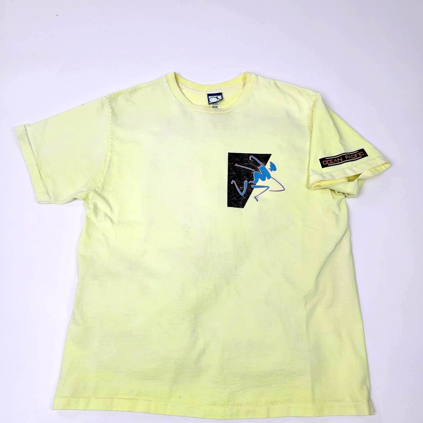 Rare Vintage 90s Neon Ocean Pacific Single Stitch Tee - M