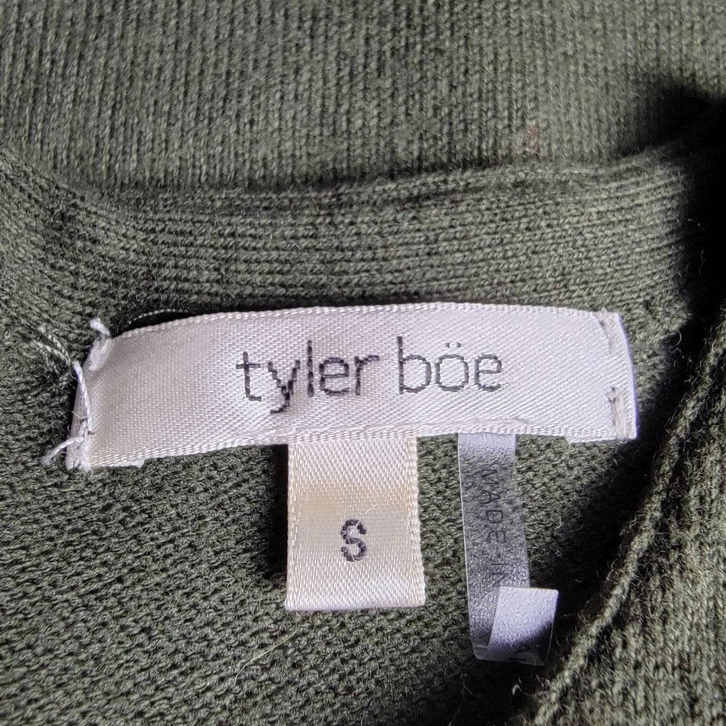Tyler Boe Cashmere Olive Green Sweater Dress - S