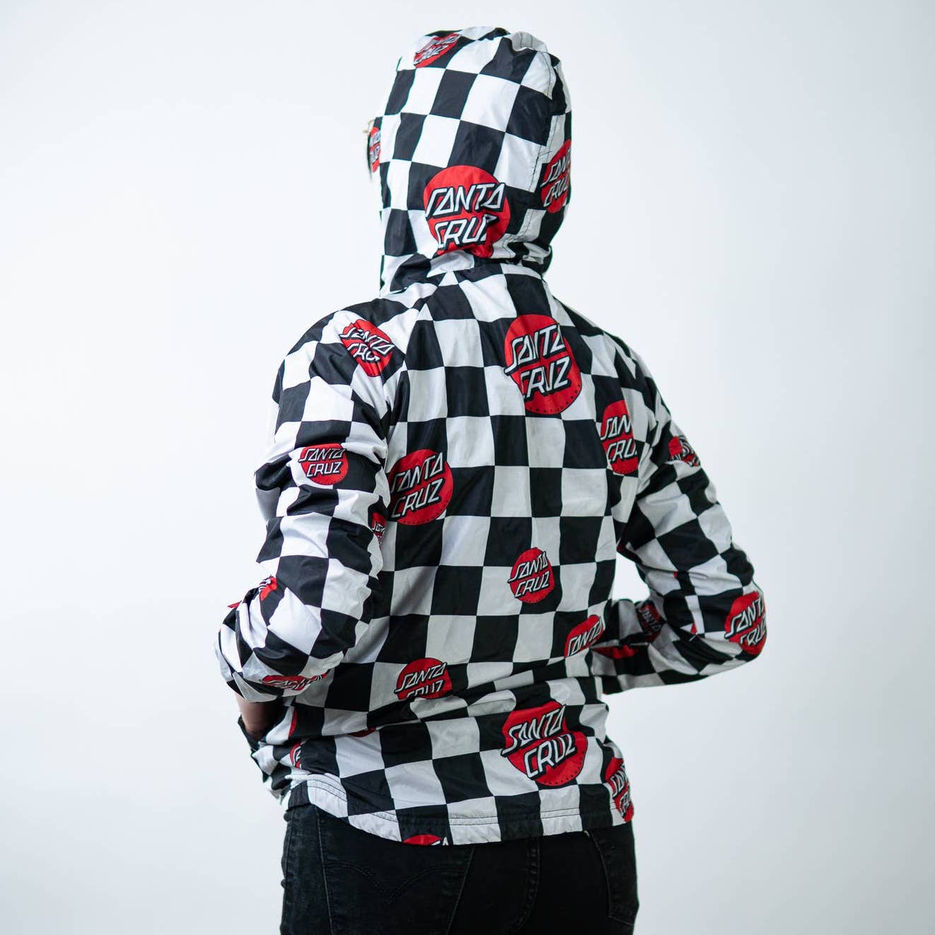 Santa Cruz Skateboards Checker Dot Windbreaker Jacket - M