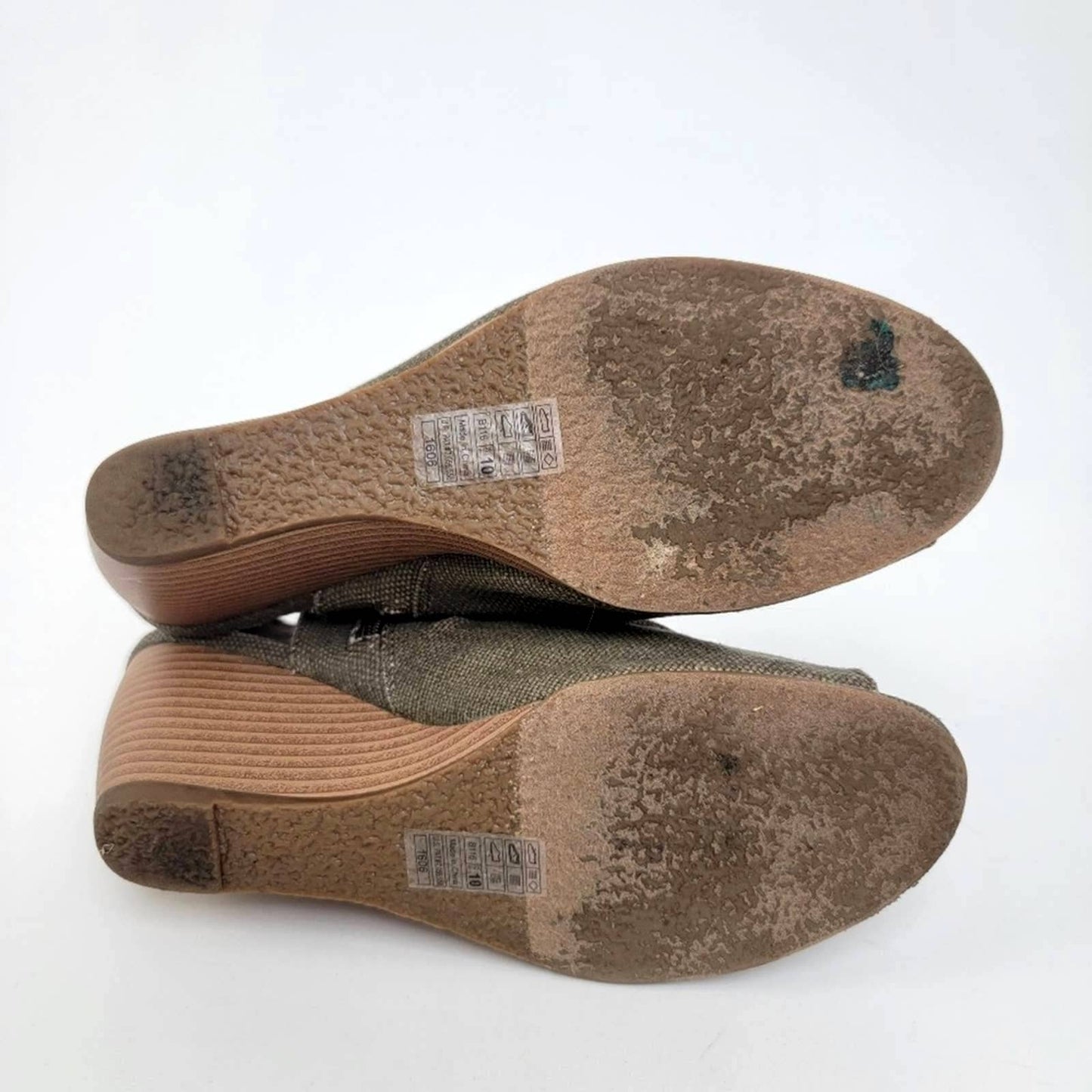 Blowfish Malibu Hemp Canvas Open Toe Wedges - 10