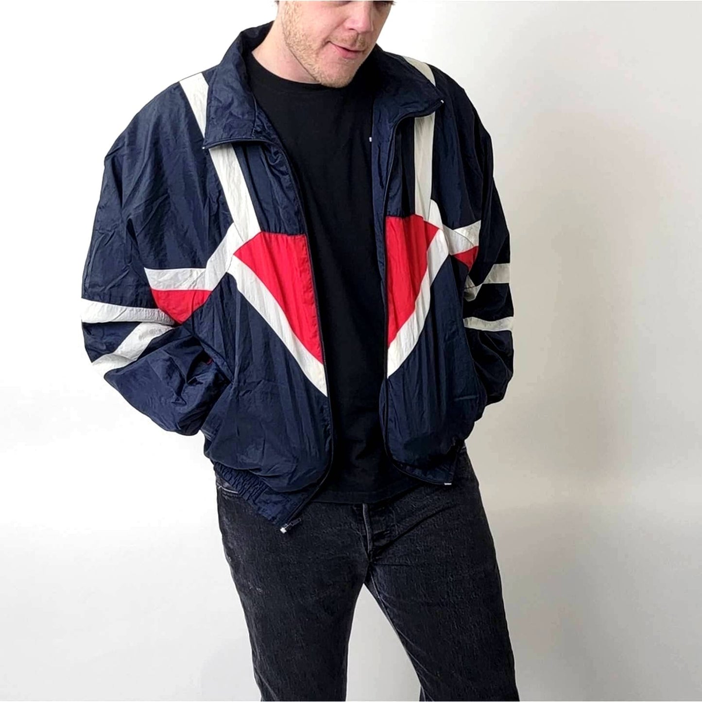 Vintage Y2K Spalding Windbreaker Track Jacket - L