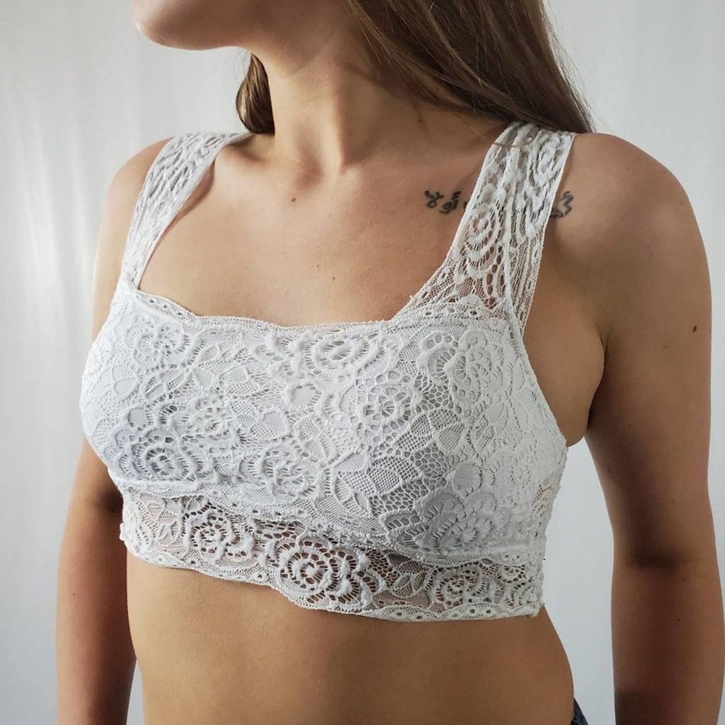 {Prime Cut} White Lace Bralette S/M