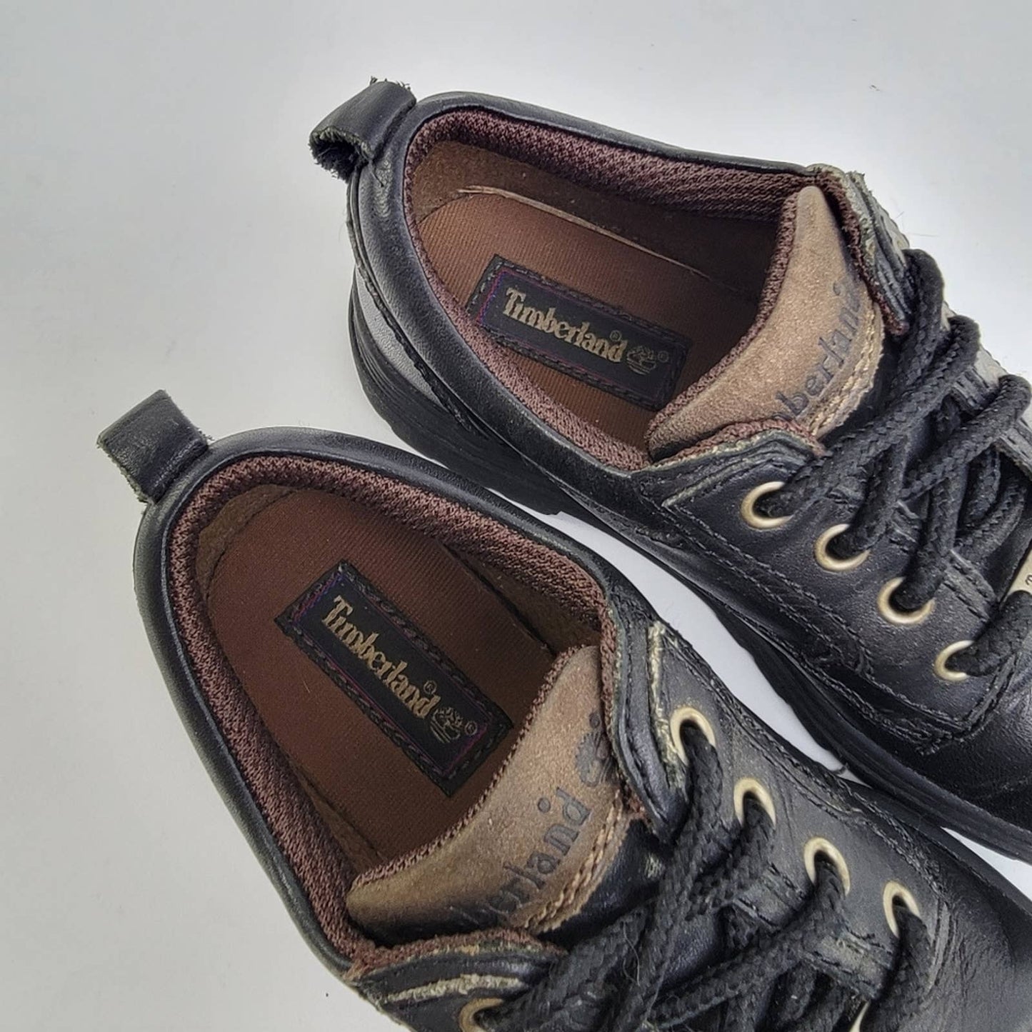 Timberland Black Leather Lace Up Oxford Shoes - 1.5C