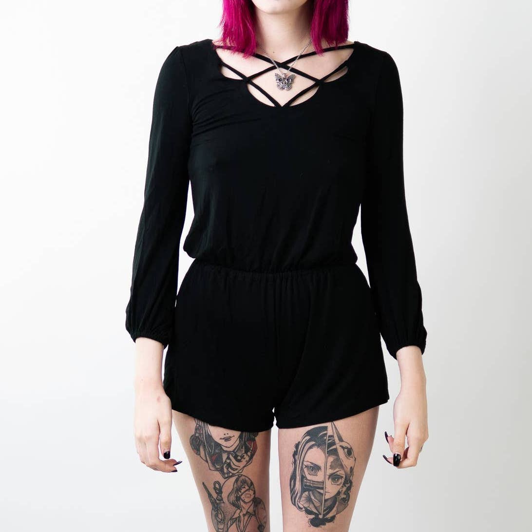 AEO Soft & Sexy Black Romper Jumpsuit - XXS