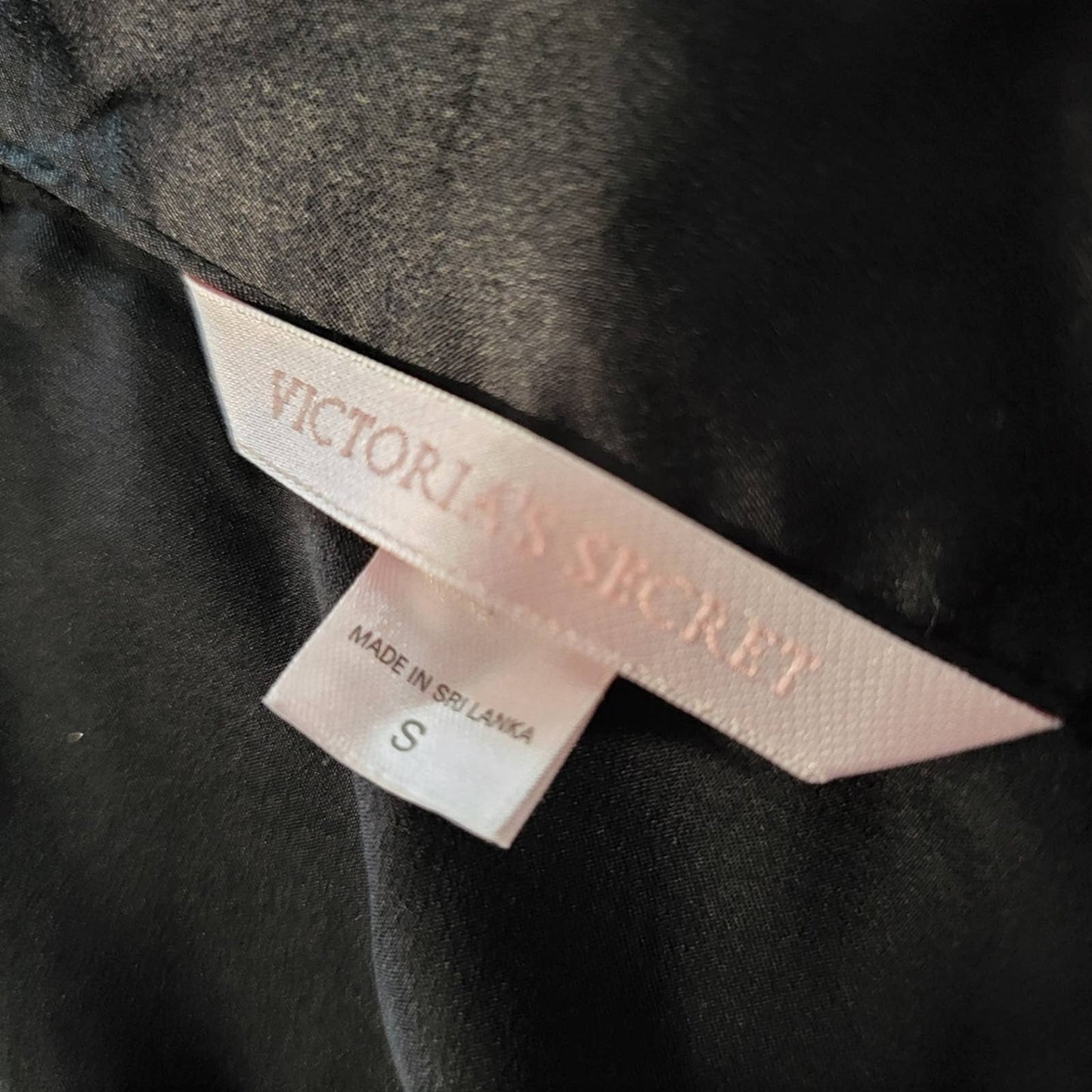 Victoria’s Secret Silky Black Button Up Pajama Top - S