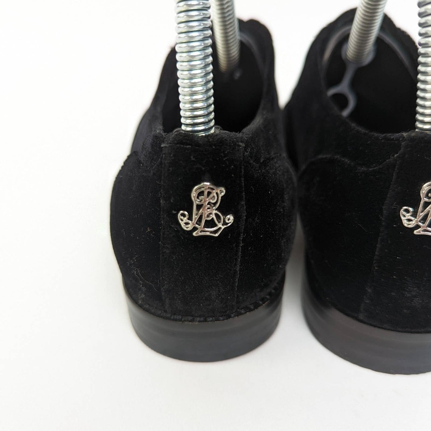 NWOT Ralph Lauren Maryna Black Suede Derby Oxford Flats - 6