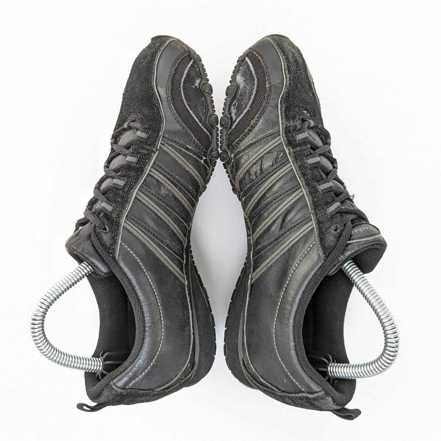 Skechers USA Black Bikers-Troopers Lace-Up Fashion Sneakers - 9