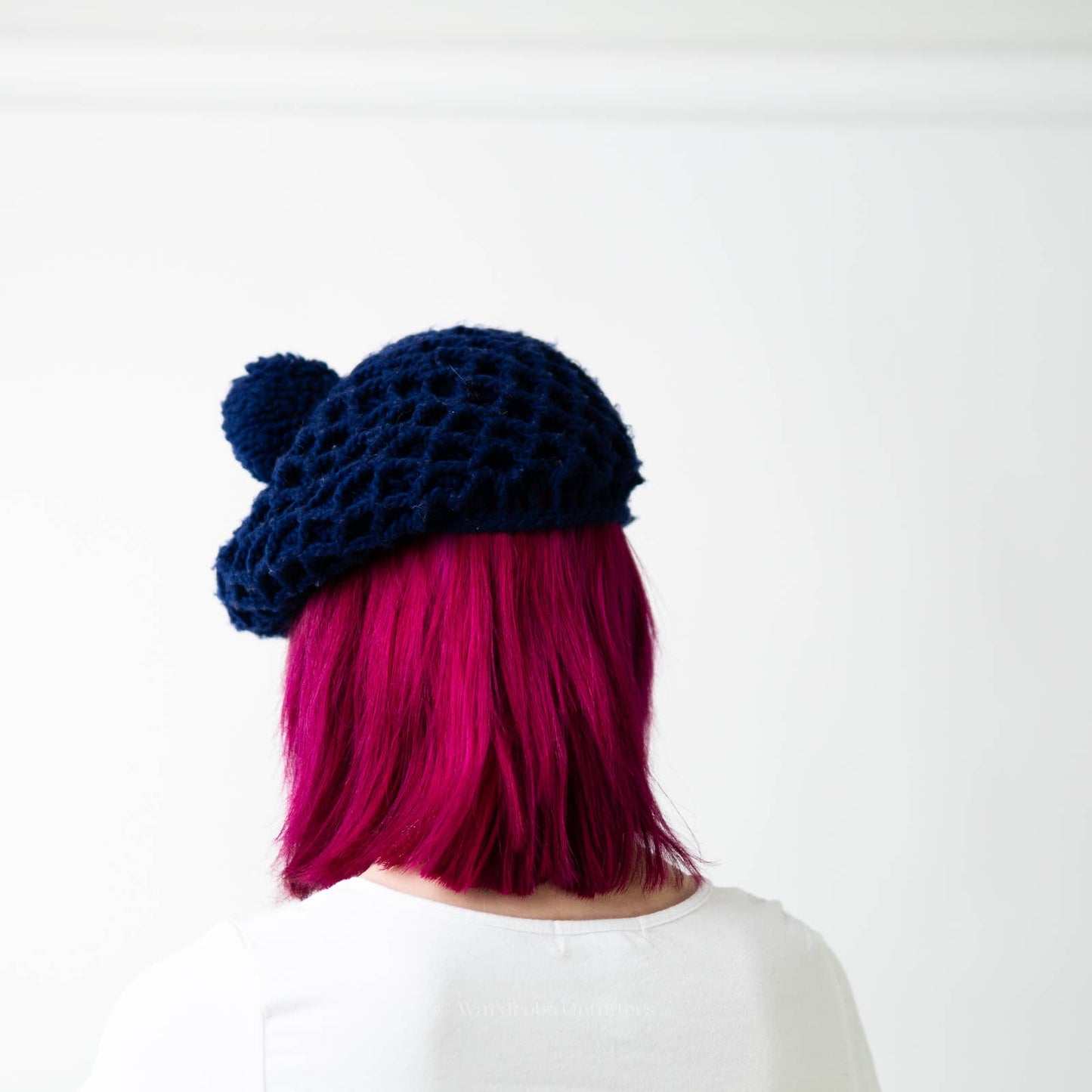 Vintage 50s Fuzzy Wool Plaid Pom Beret Tam