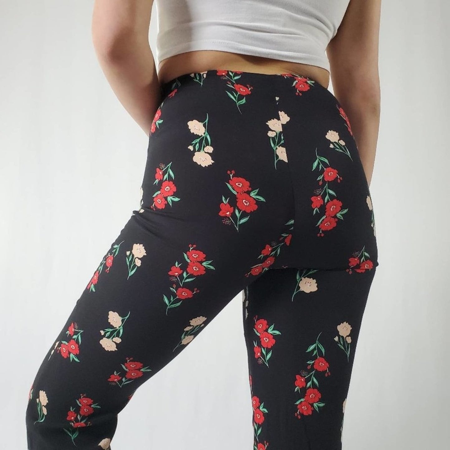 Forever 21 Floral Wide Leg Pants - S