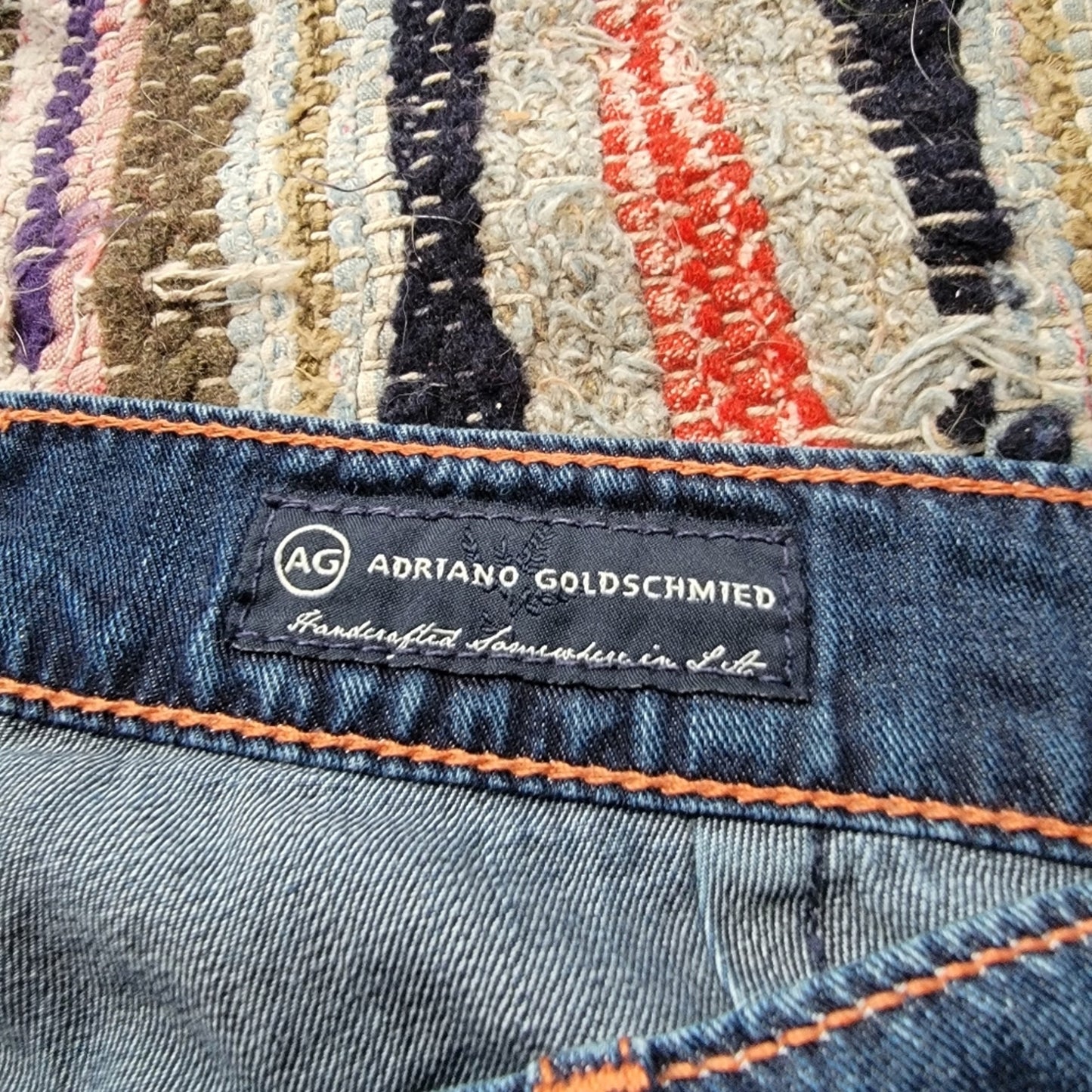 Vintage Y2K AG flared wide leg raw hem low rise dark wash Jeans - 27