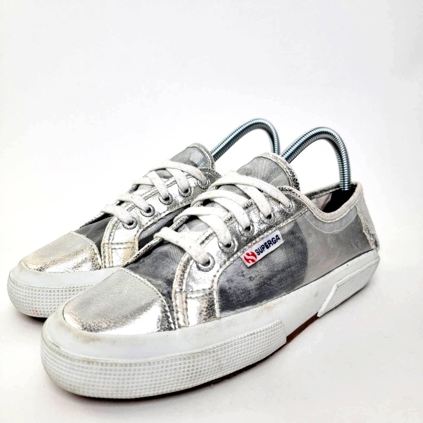 Superga Metallic Mesh Rave Platform Sneakers - 7