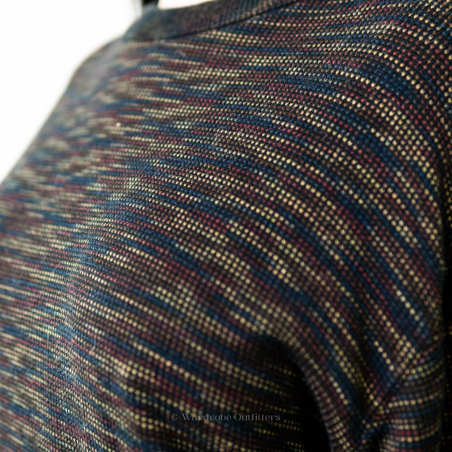 Vintage 90s Chunky Crochet Knit Multicolor Sweater by Greg Norman - L