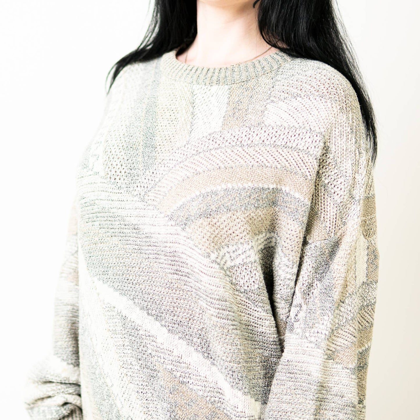 Vintage 90s Chunky Knit Italian Sweater by Via Europa- L