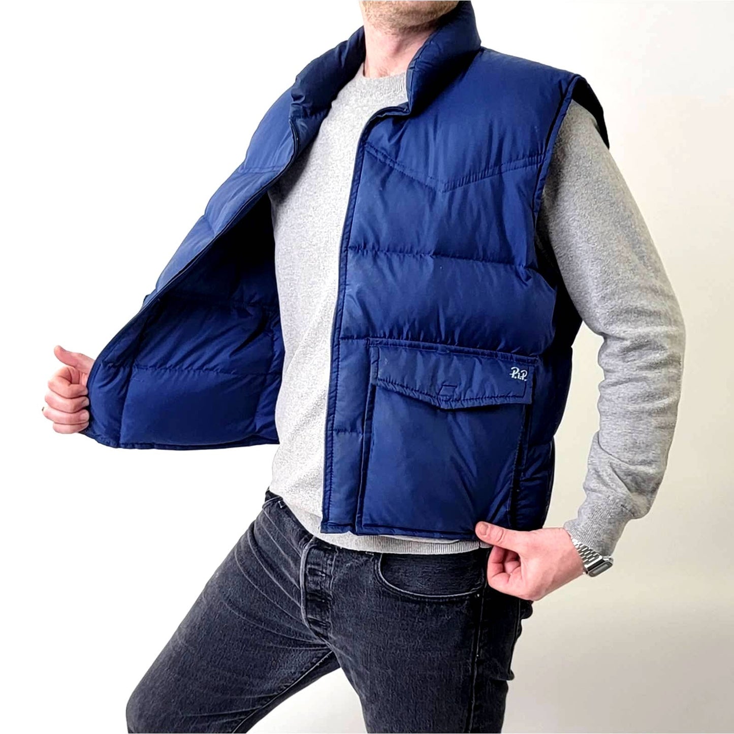 Vintage 70's Ski Daddle of N Hollywood Puffer Down Ski Vest