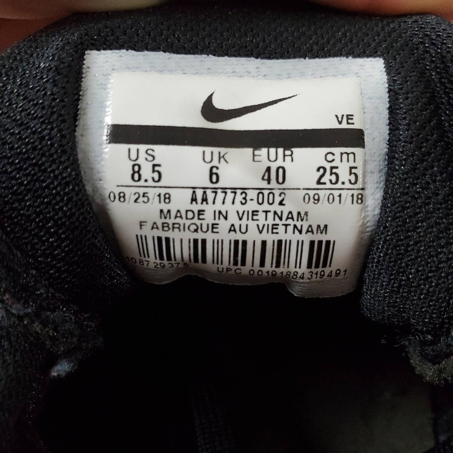 Nike In-Season TR 8 'Black Anthracite' Running Shoes - 8.5