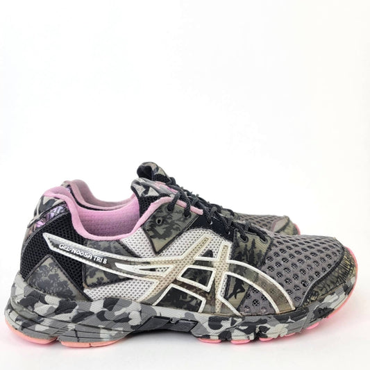 Asics Gel Noosa Tri 8 Black Camo Running Shoes - 8.5