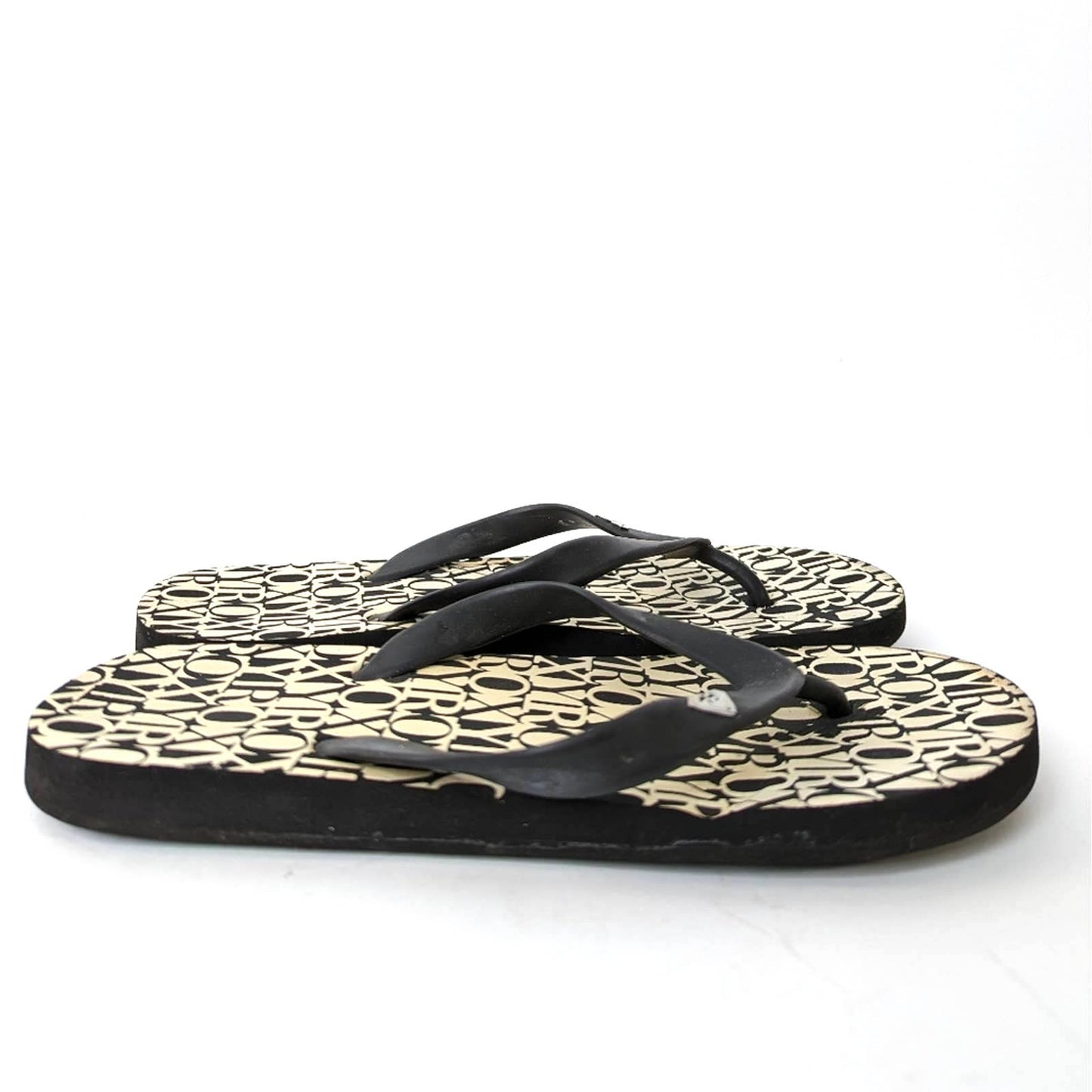Roxy All Over Logo Flip Flip Sandals - 8