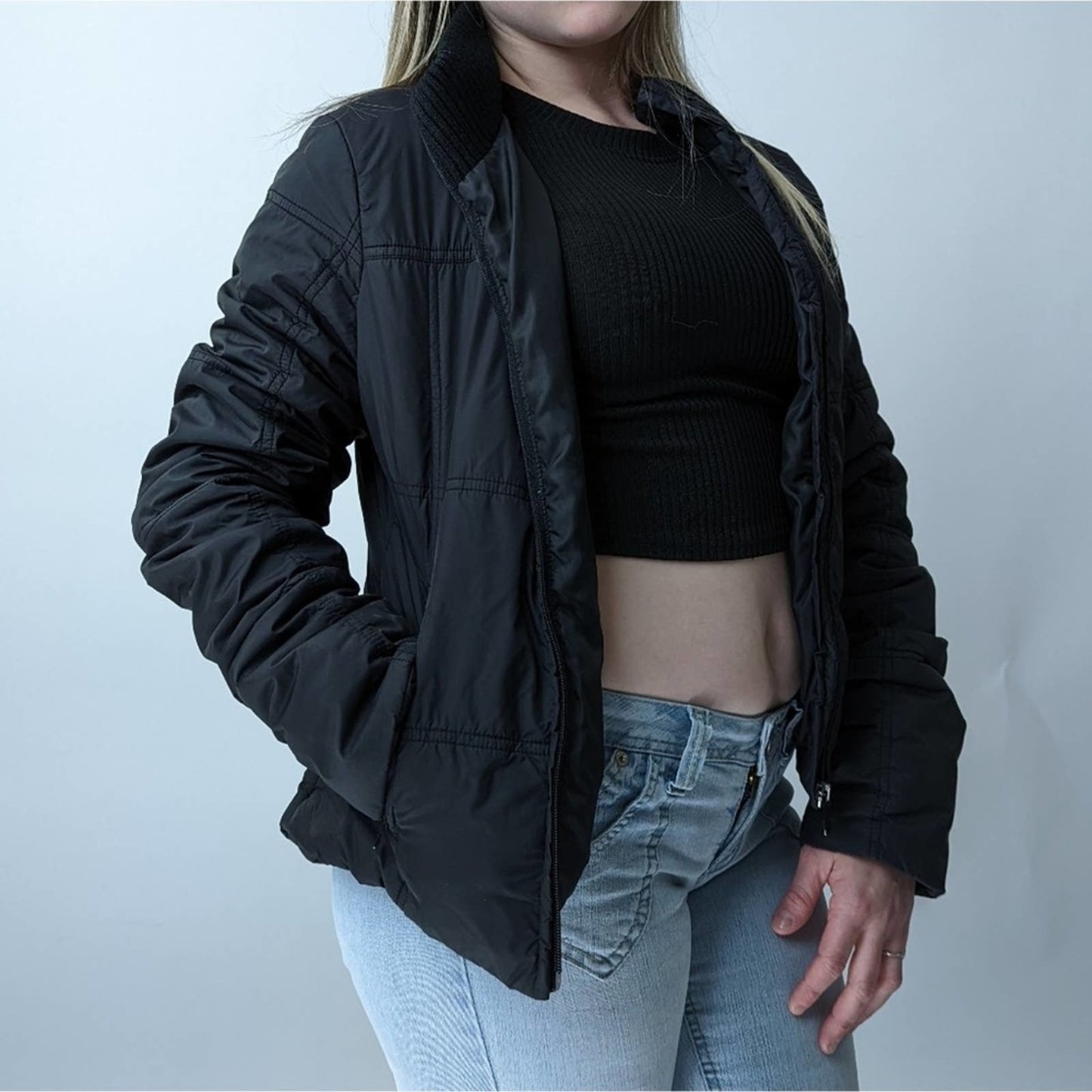 Vintage Y2K Guess Jeans Nylon Puffer Jacket - L
