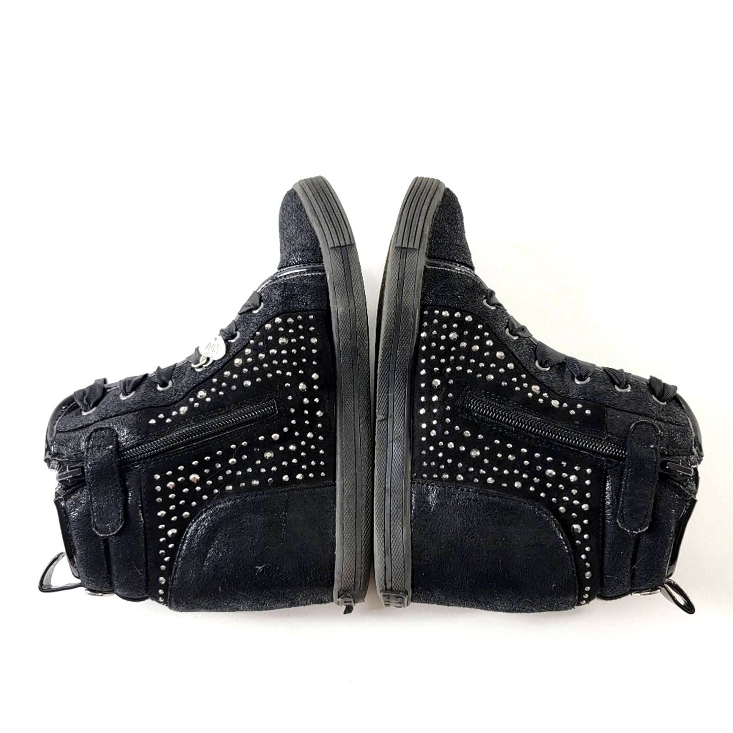 Stuart Weitzman Vance Clare Black Sneaker Shootie Bootie