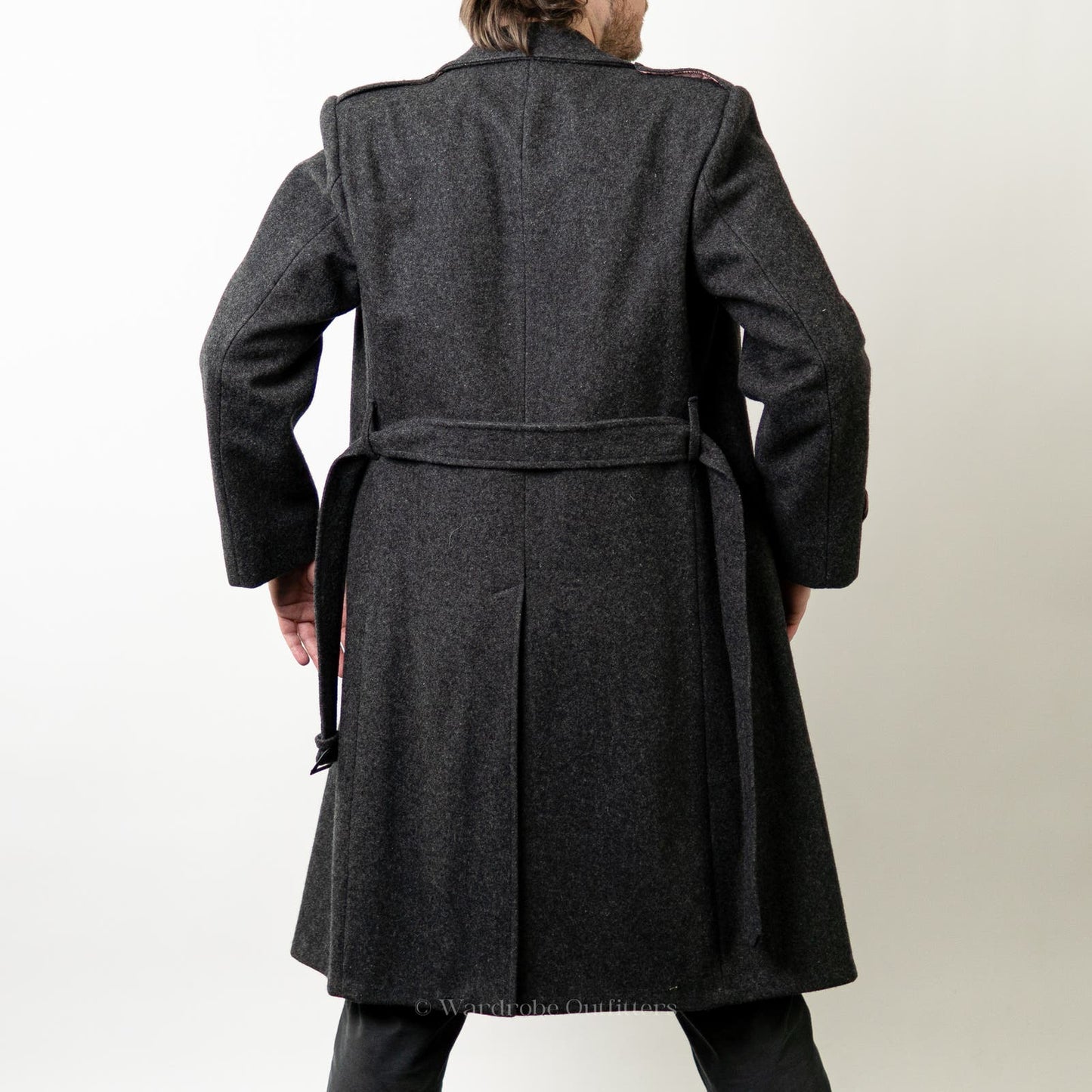 Vintage London Fog Imperial Grey Wool Trench Coat - 38R