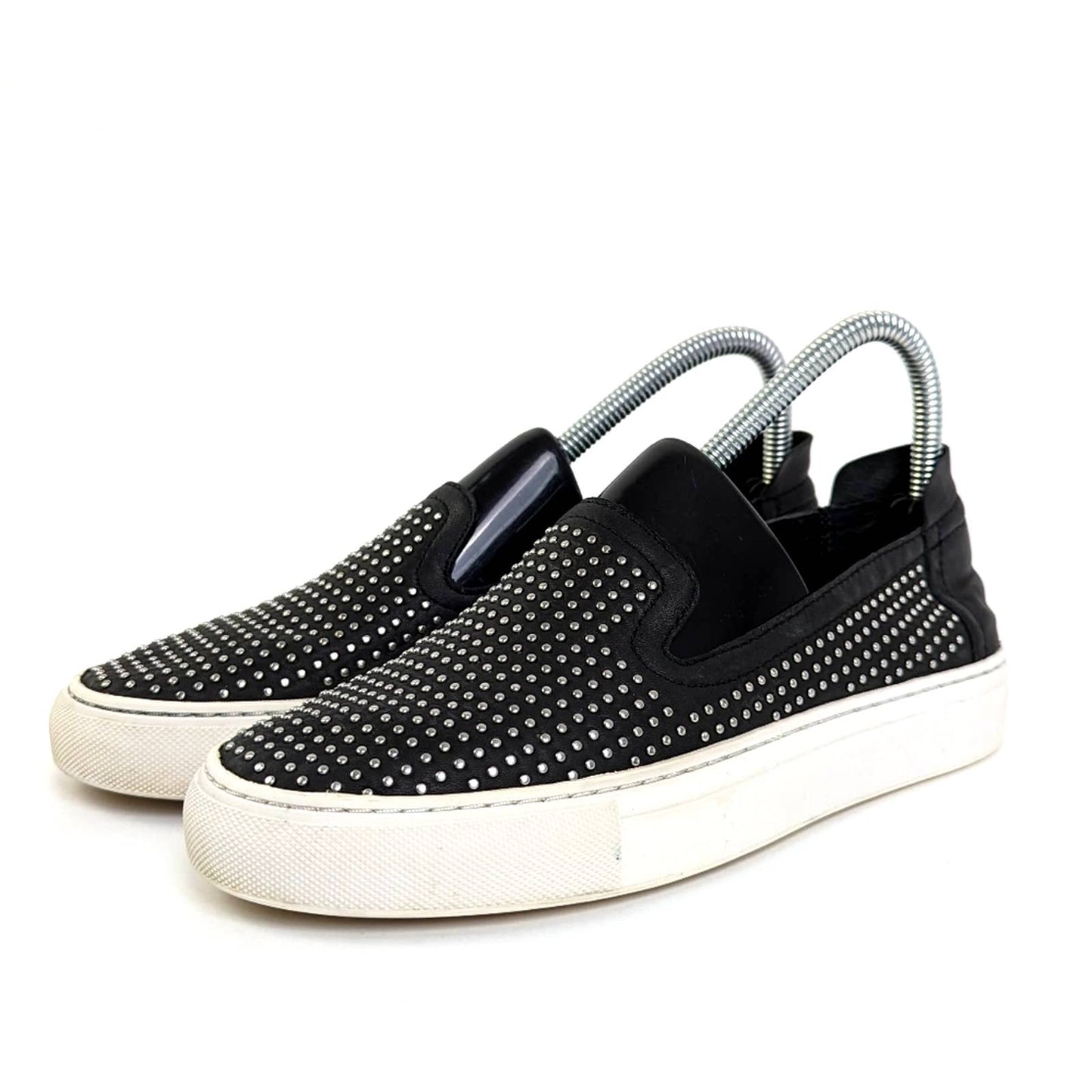 Rachel Zoe Womens Burke Studded Slip On Sneakers - 7