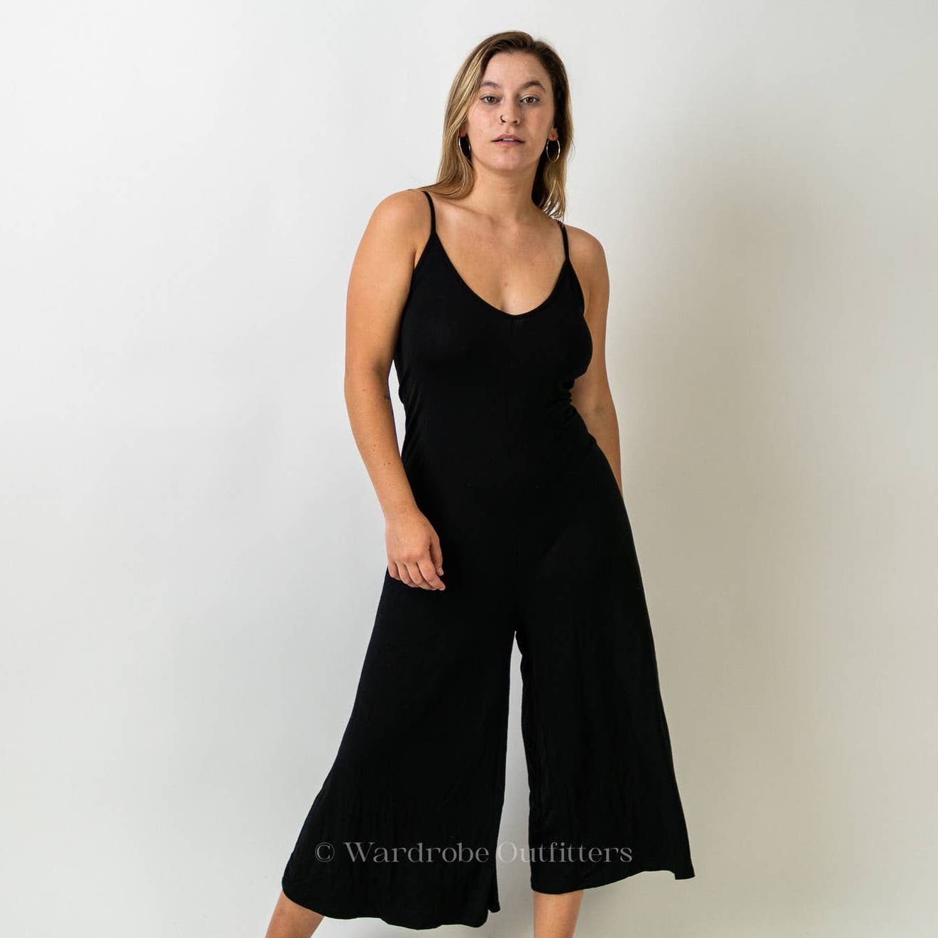 NWT 21 Saints Black Wide Leg Romper Jumpsuit - M