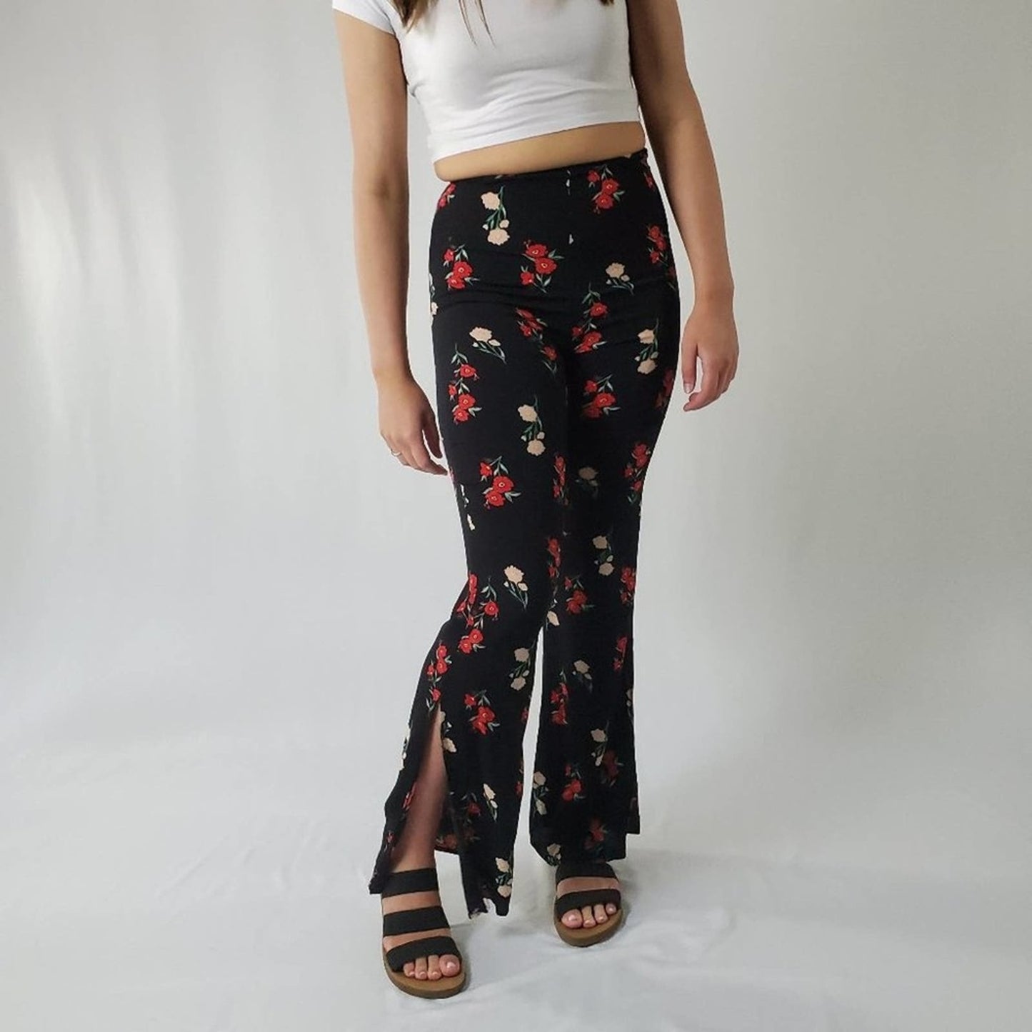 Forever 21 Floral Wide Leg Pants - S