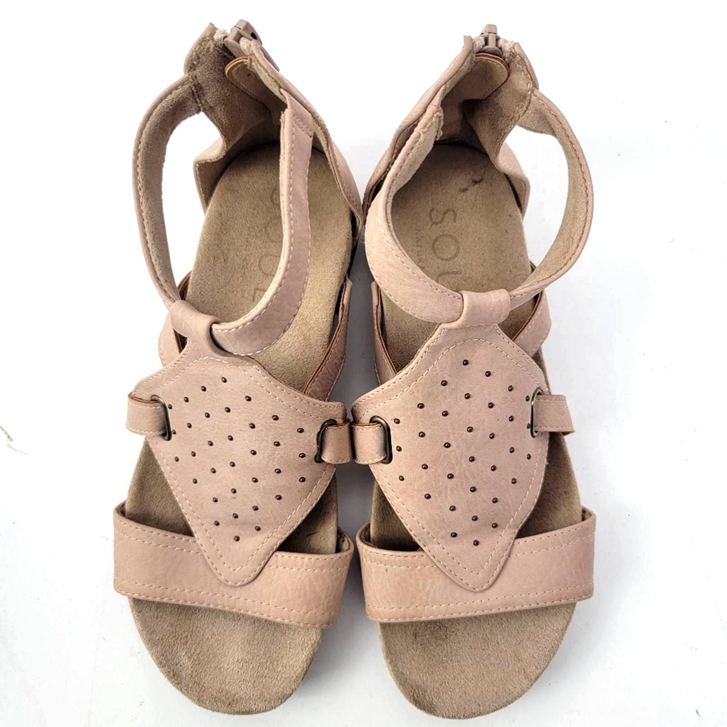 Blush Nude Soul Naturalizer Avonlee Gladiator Sandals - 8.5