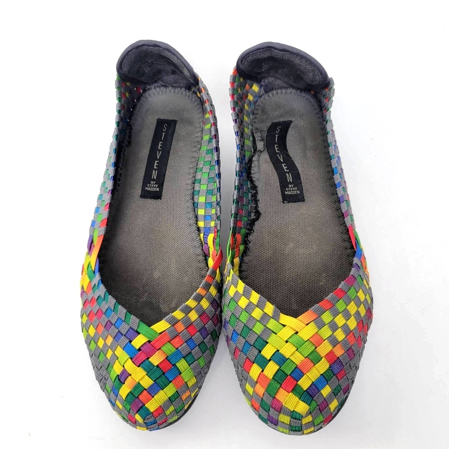 Steven by Steve Madden Rainbow Woven Ballet Flats - 8