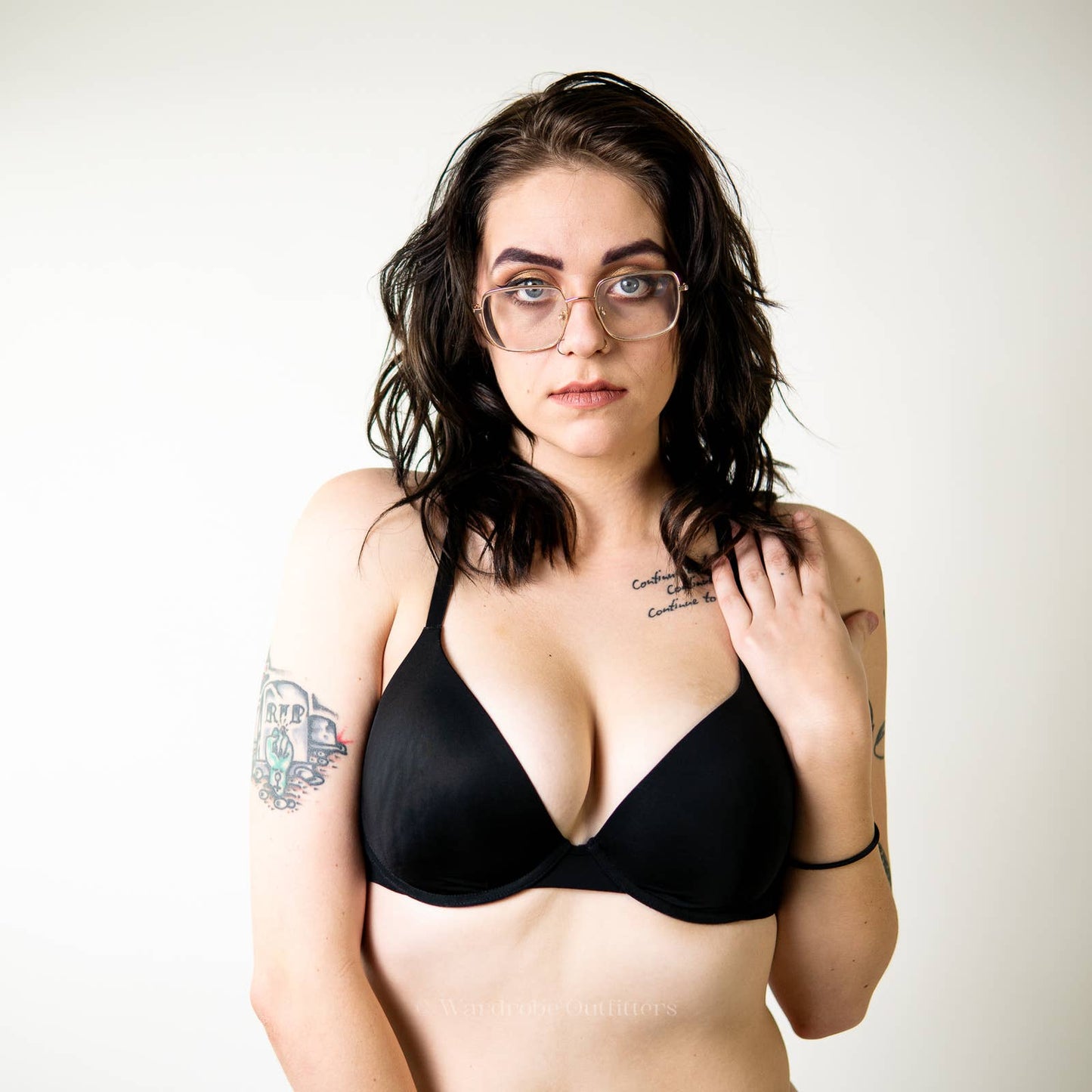 aerie Black Real Me Full Coverage Push Up Bra - 34D