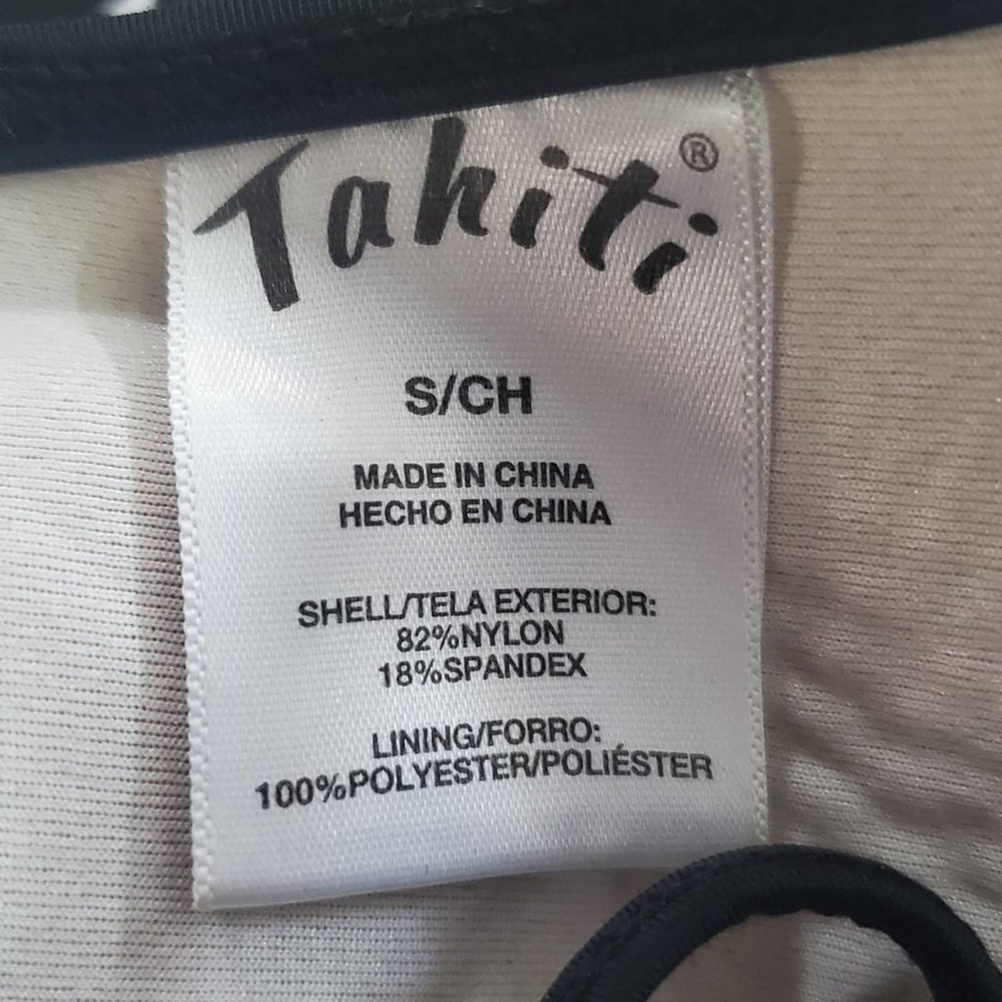 Tahiti Push Up Black & White Stripe Bikini Top - S