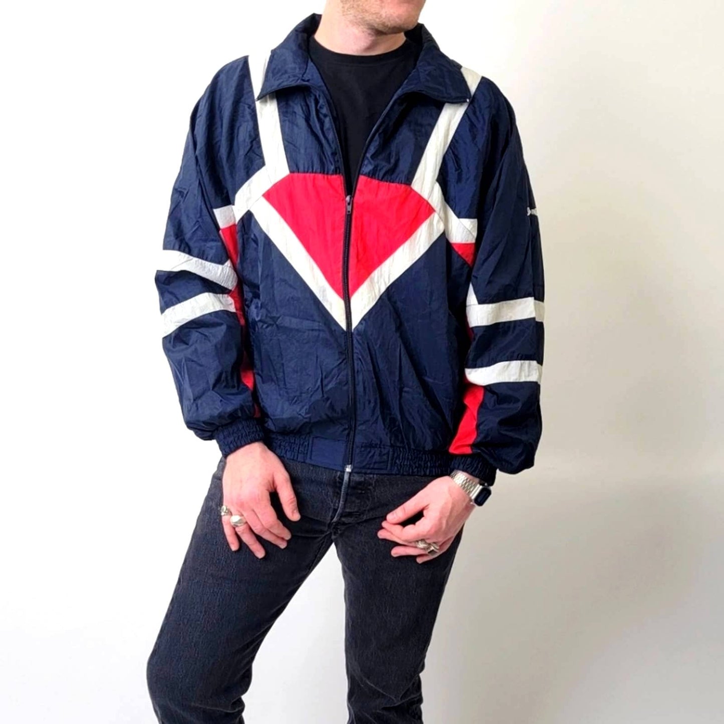 Vintage Y2K Spalding Windbreaker Track Jacket - L