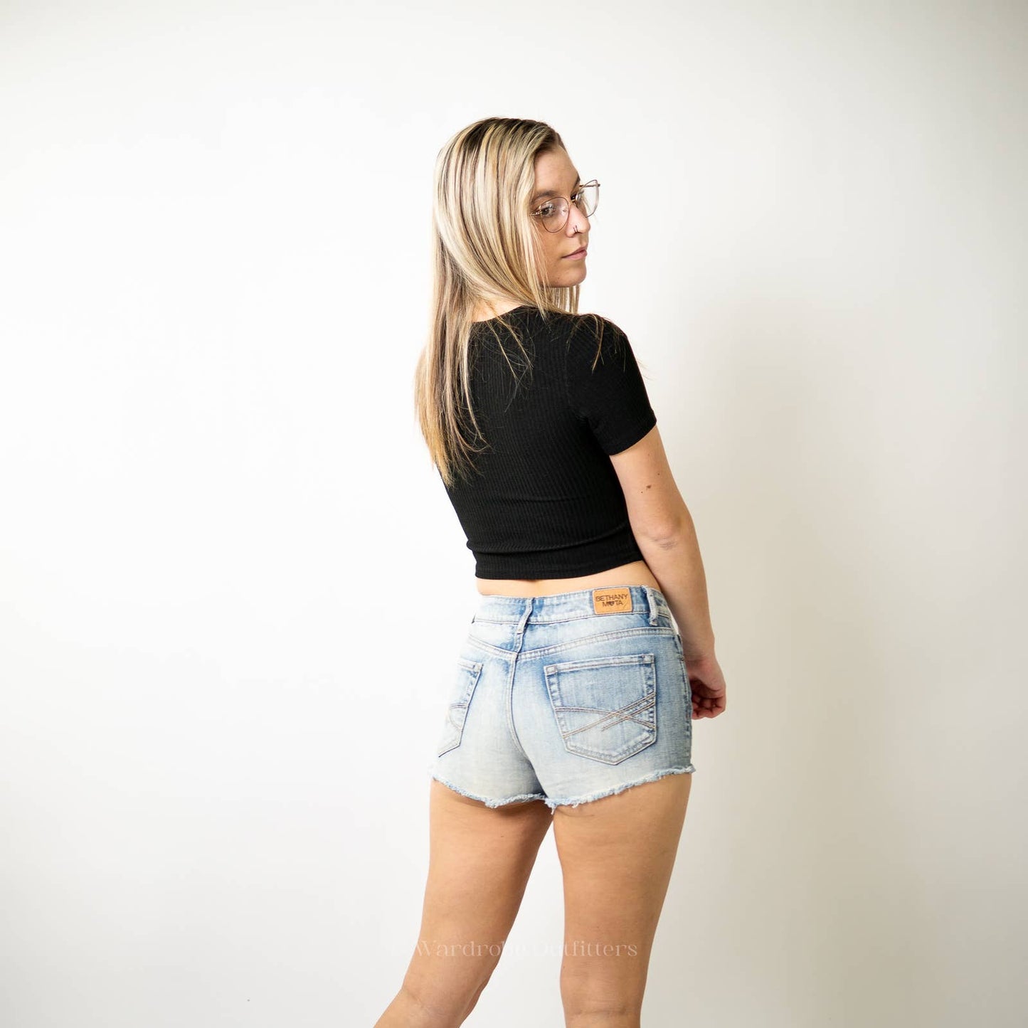 Bethany Mota for Aeropostale Denim High Rise Shorty Shorts