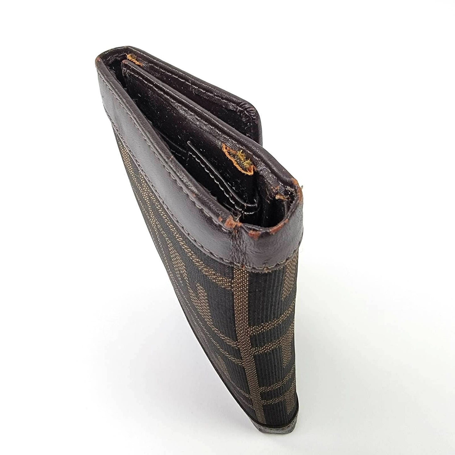 Vintage Y2k 2001 Fendi Zucca Tri-Fold Wallet