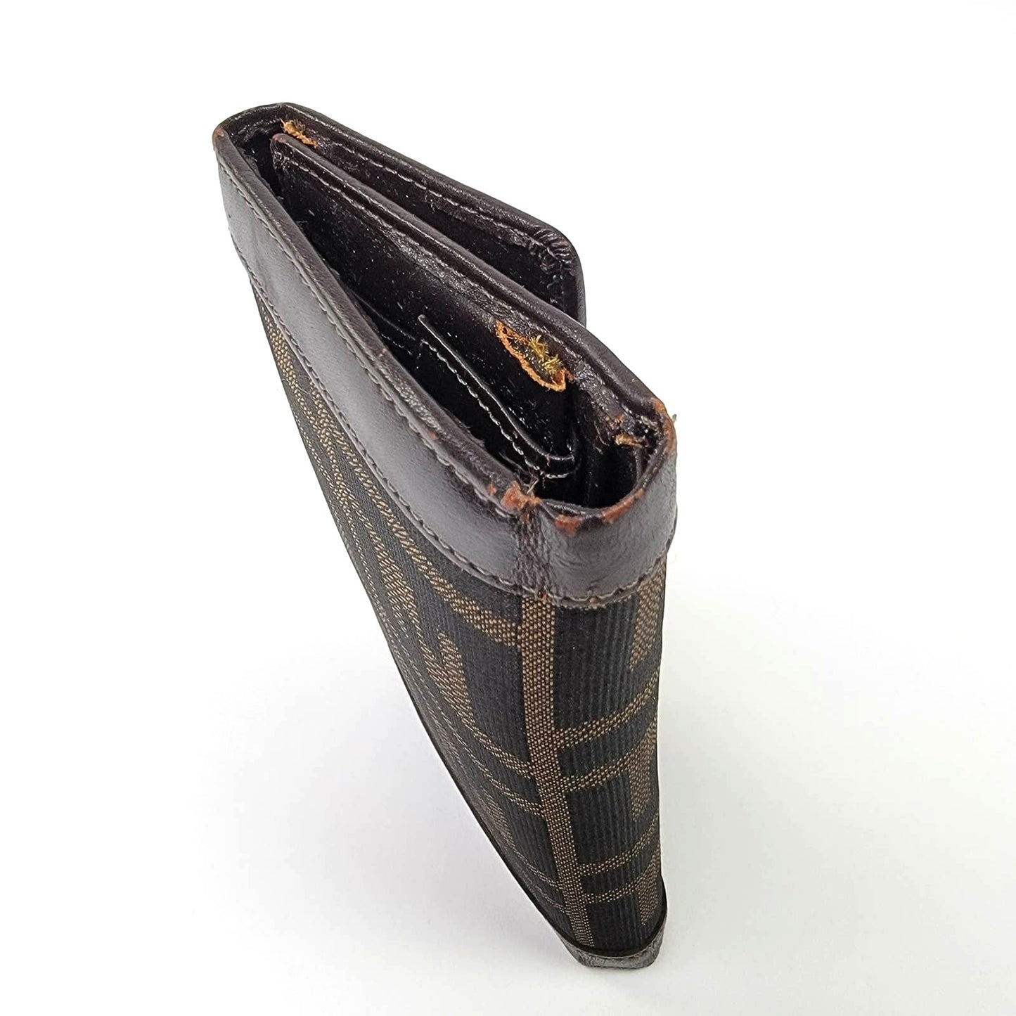Vintage Y2k 2001 Fendi Zucca Tri-Fold Wallet
