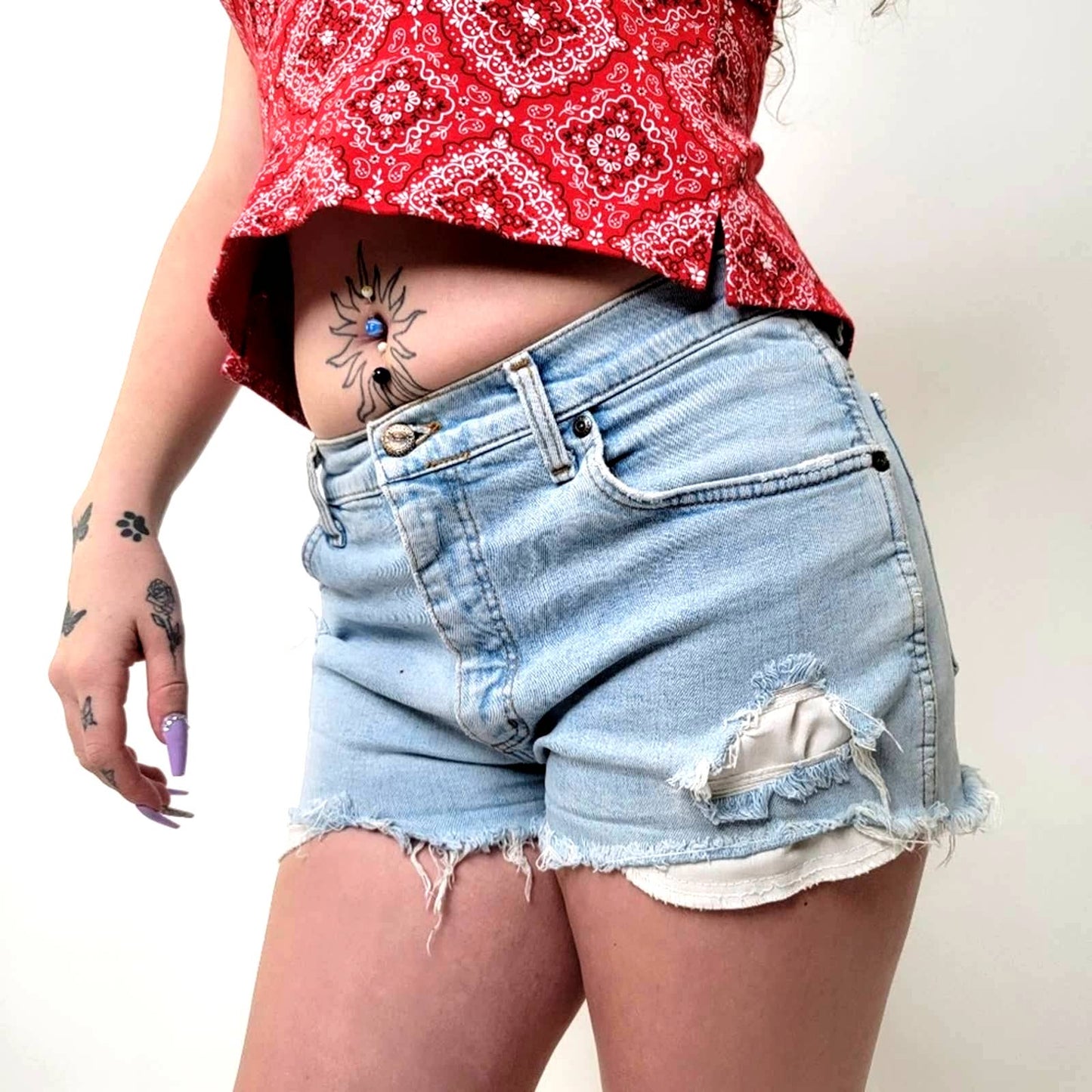Vintage 70s Wrangler Cutoff High Waist Jean Shorts