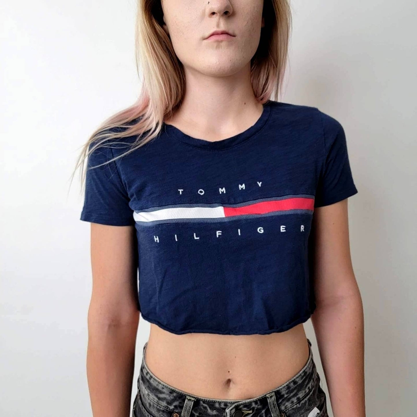 Crop Top Tommy Hilfiger Classic Logo Tee Shirt - S