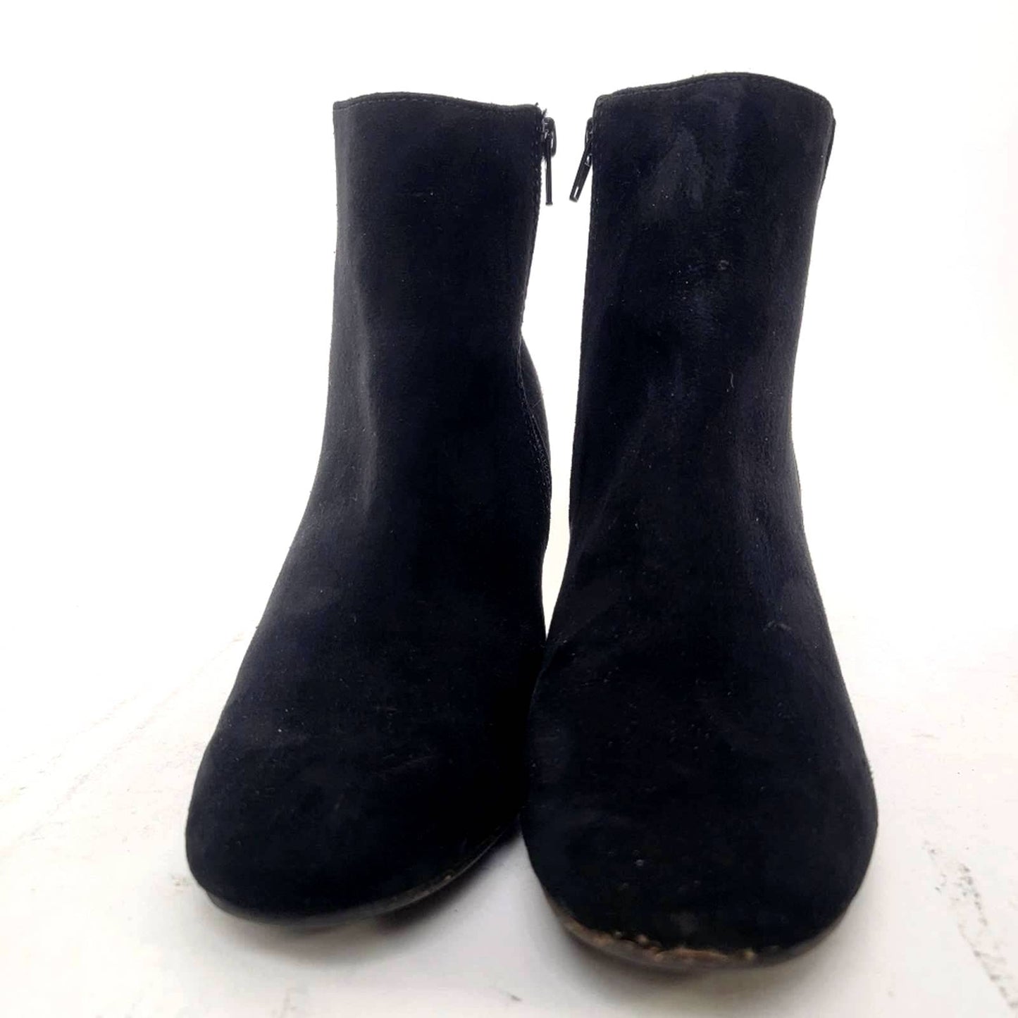 Floral Suede Chunky Block Heel Shootie Booties - 9