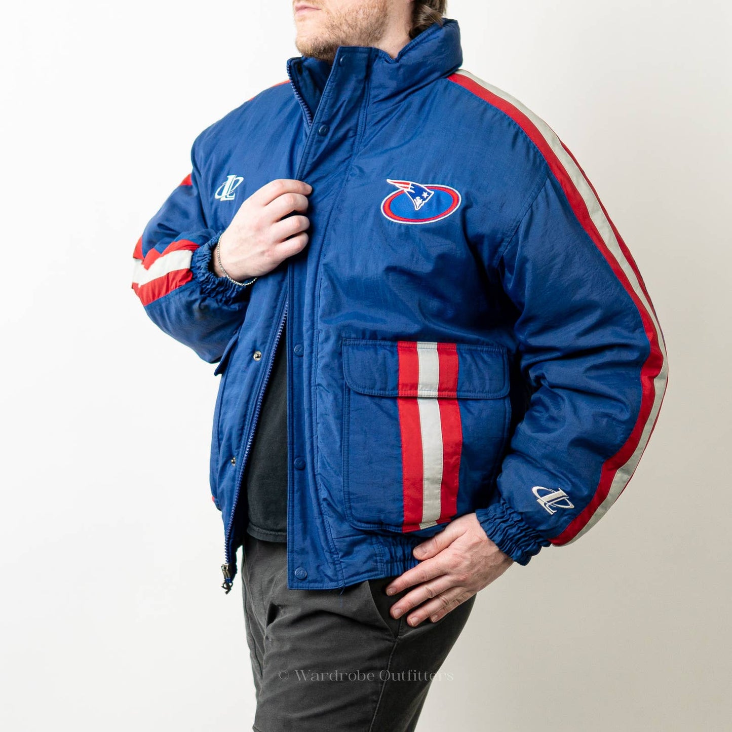 NWOT Y2K New England Patriots Puffer Coat Jacket - L