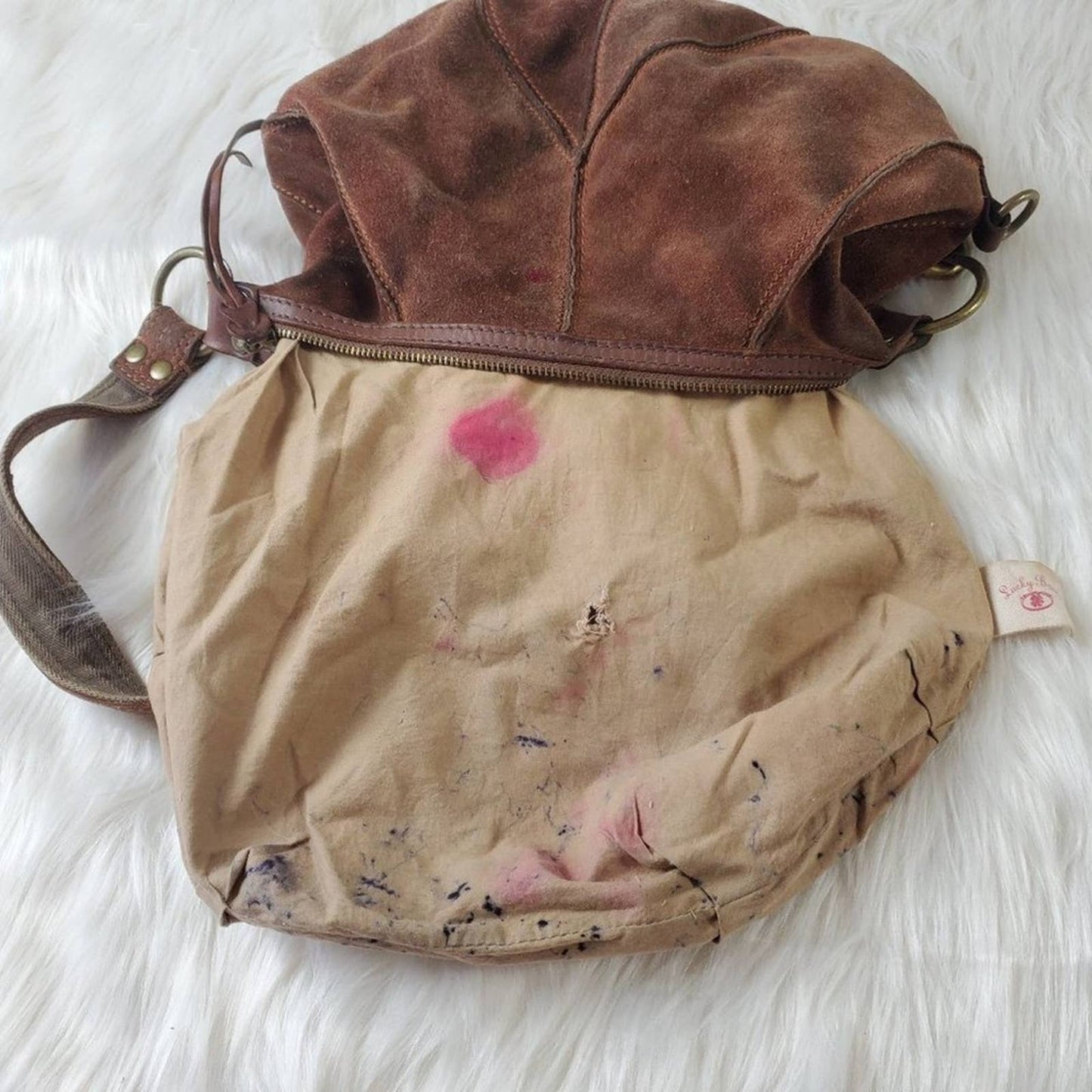 Lucky Brand Y2K Brown Leather Shoulder Bag