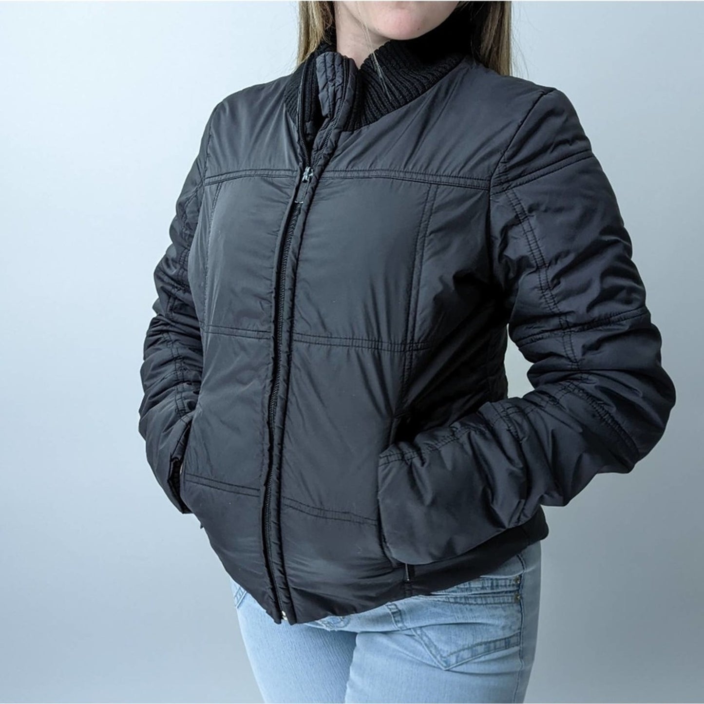 Vintage Y2K Guess Jeans Nylon Puffer Jacket - L
