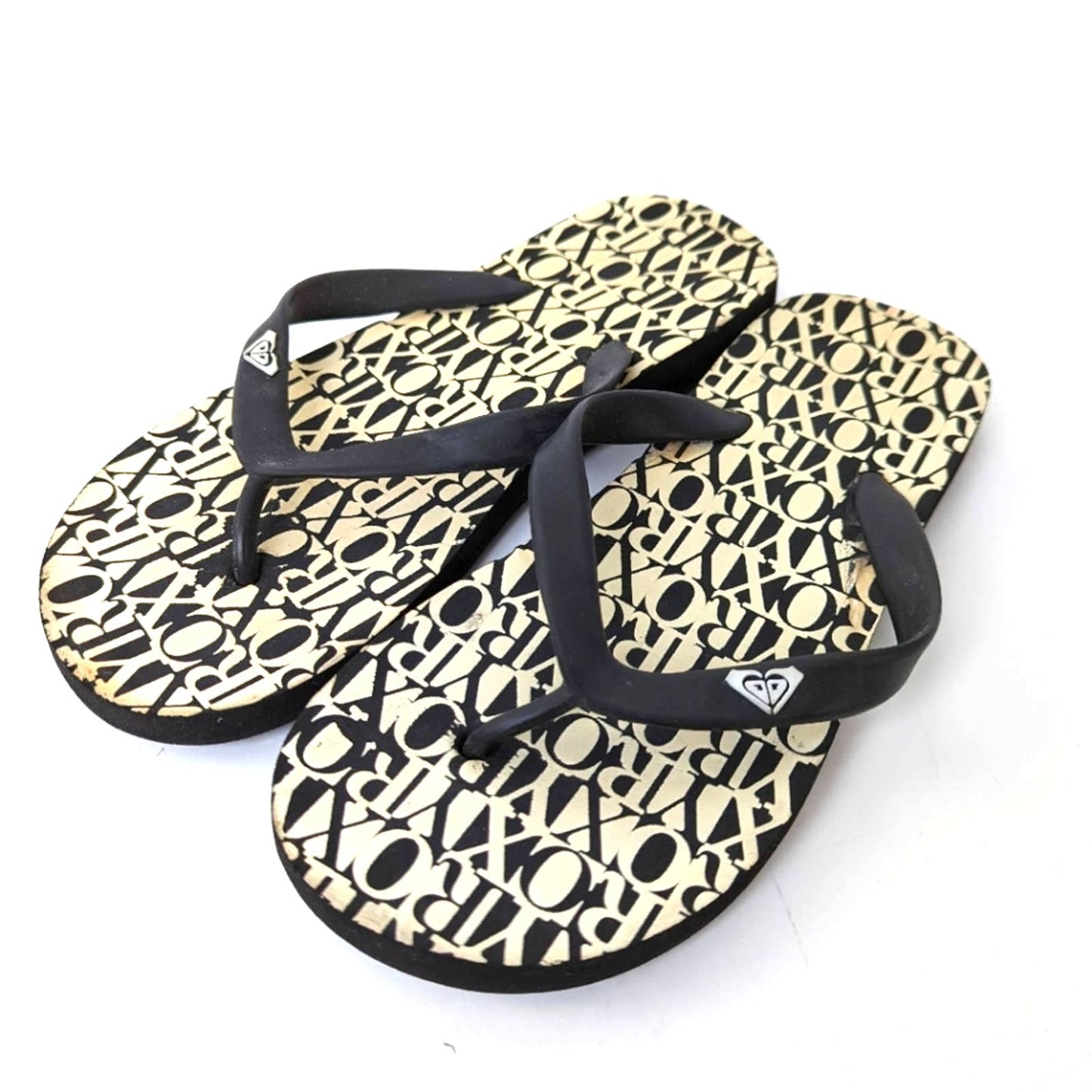 Roxy All Over Logo Flip Flip Sandals - 8