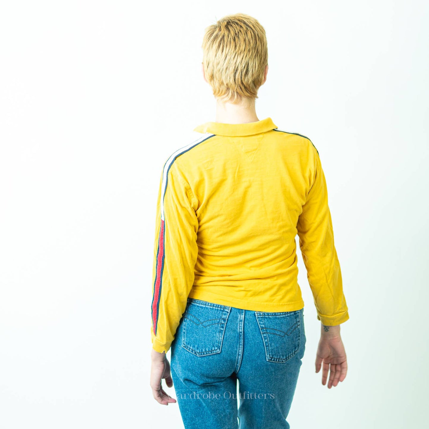 Vintage Y2K Tommy Hilfiger Color Block Long Sleeved Rugby Shirt