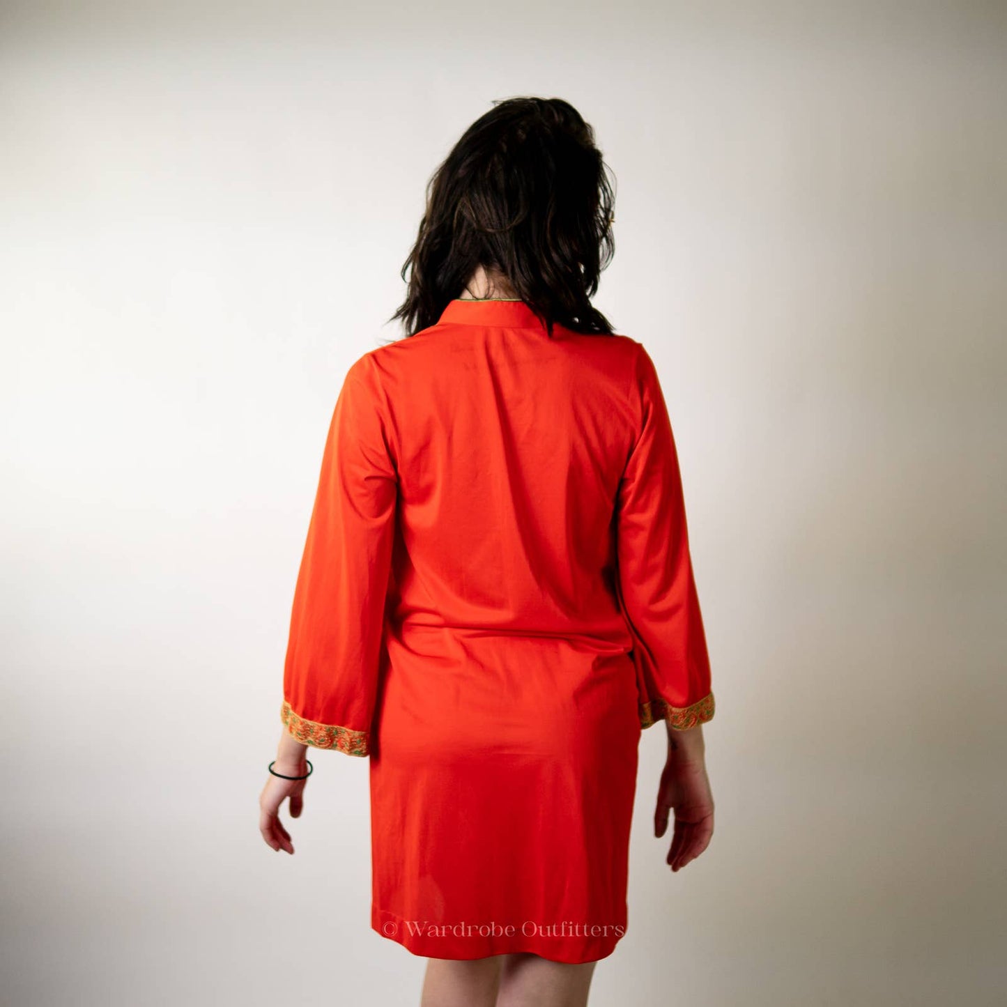 Vintage 1960's Embroidered Gossard Artemis Coral Dress - M