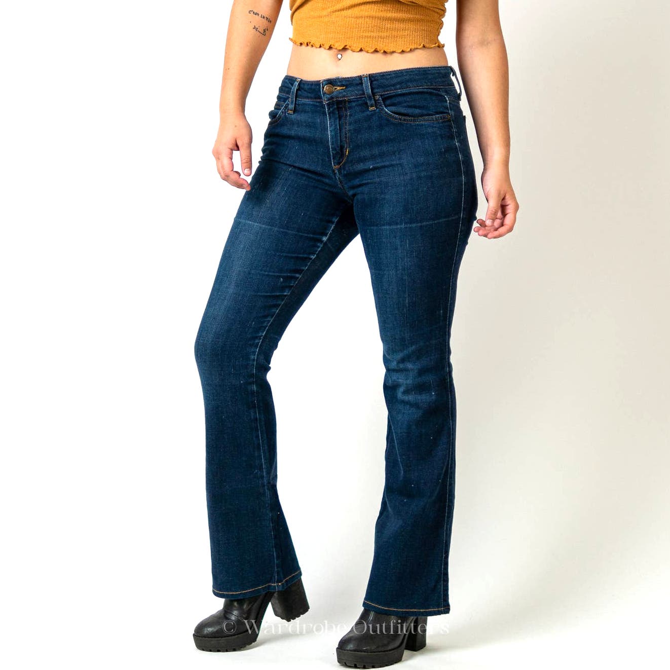 Joe's Jeans Mid Rise Skinny Bootcut Flare Jeans Jordan Wash Dark - 28