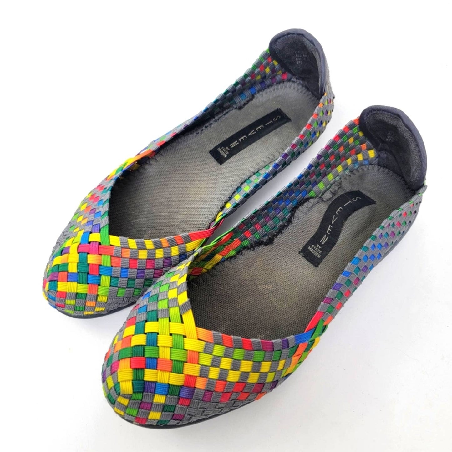 Steven by Steve Madden Rainbow Woven Ballet Flats - 8