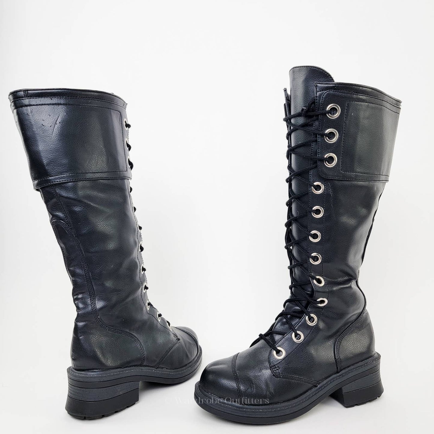 Vintage Y2K NANA Goth Grunge Combat Chunky Platform Boots - 7